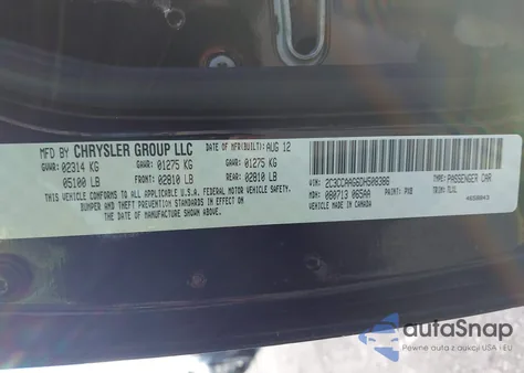 2013 Chrysler 300 Motown из США, поврежденный, VIN 2C3CCAAG6DH508386